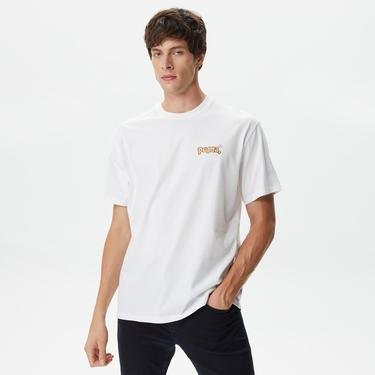  Puma X 8enjamin Graphic Erkek Beyaz T-Shirt