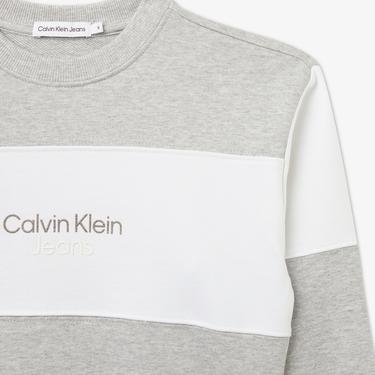  Calvin Klein Color Block Set Gri Çocuk Sweatshirt