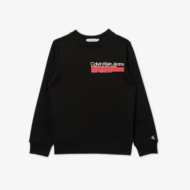  Calvin Klein Hero Mini Logo Cn Siyah Çocuk Sweatshirt