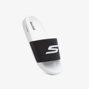  Skechers Hyper Slide Erkek Siyah/Beyaz Terlik