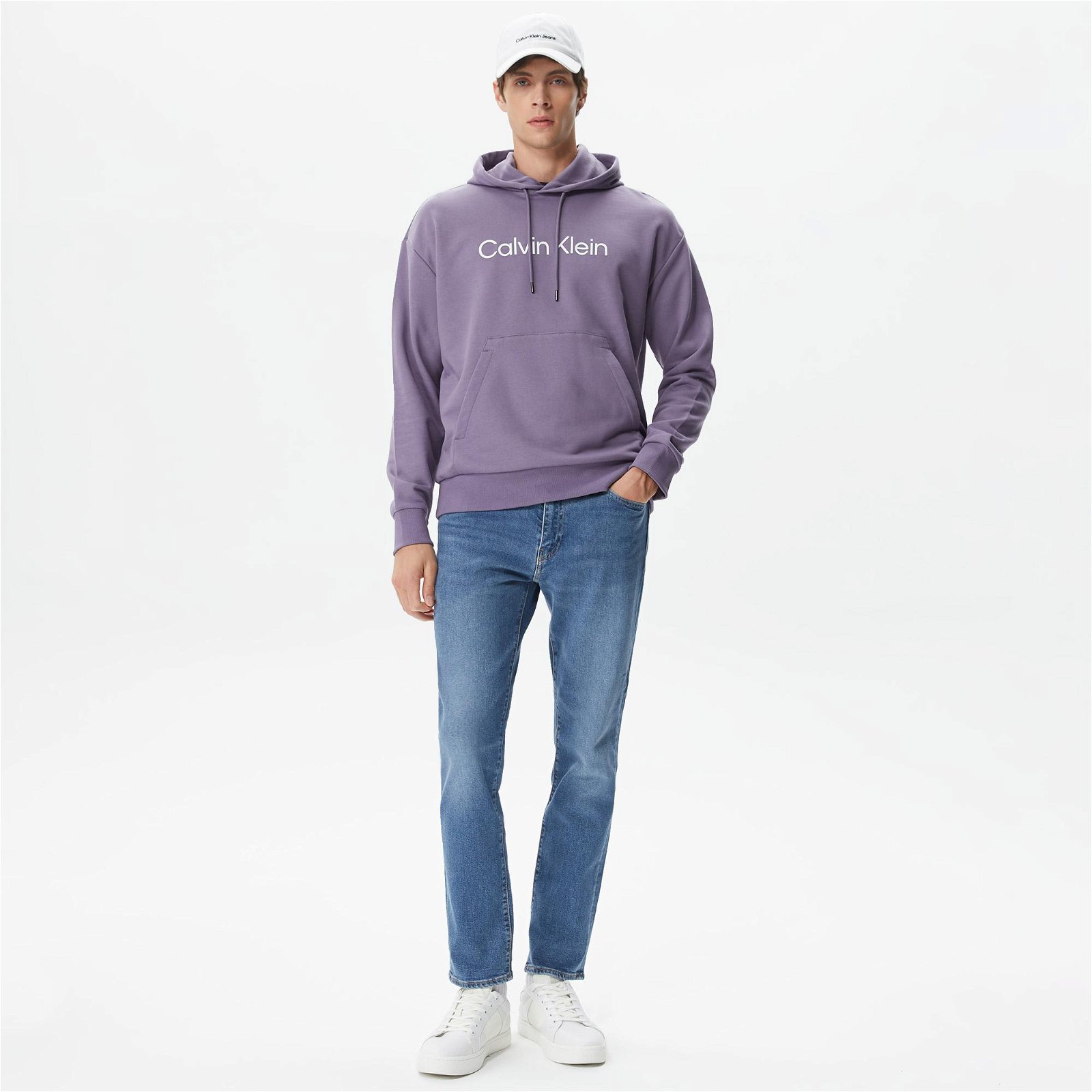 Calvin Klein Hero Logo Comfort Mor Erkek Sweatshirt