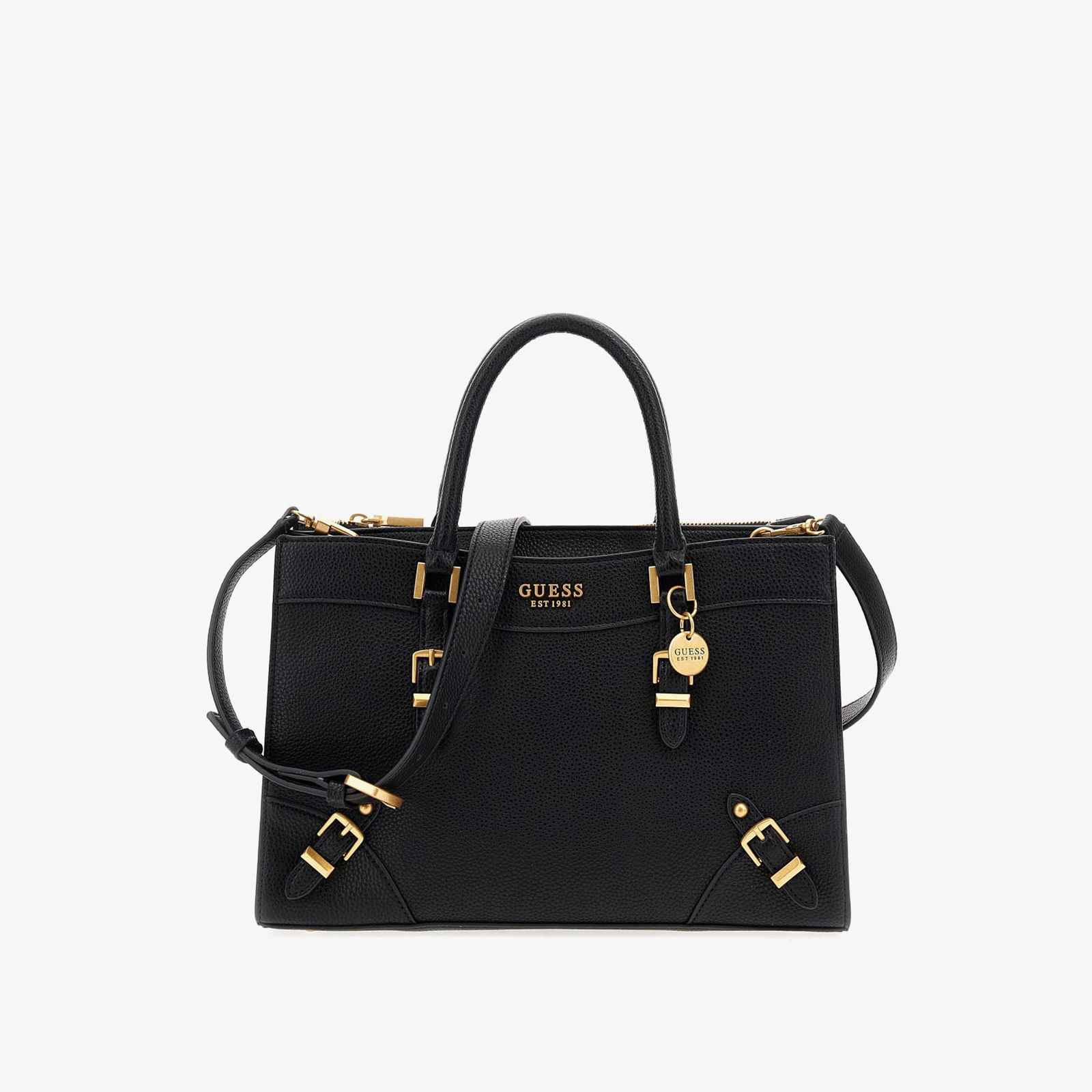 Guess Didi Society Satchel Kadın Siyah Omuz Çantası