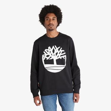  Timberland YC Core Tree Logo Crew Neck Erkek Siyah Sweatshirt