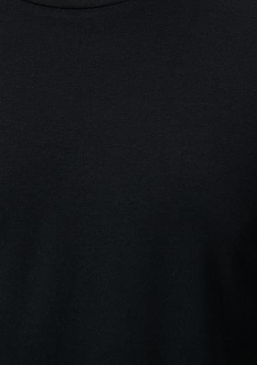  Mavi Uzun Kollu  Siyah Basic Tişört Fitted / Vücuda Oturan Kesim 062477-27062