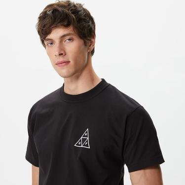  Huf Set Triple Triangle Erkek Siyah T-Shirt