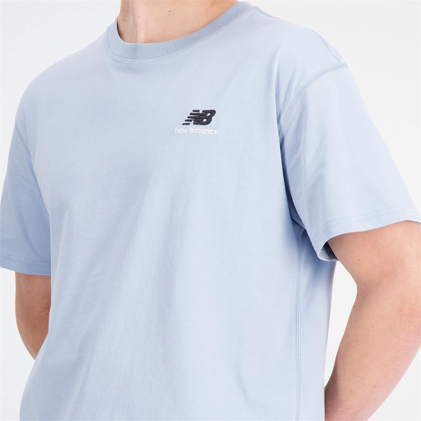 New Balance Uni-ssentials Cotton Unisex Mavi T-Shirt