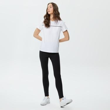  Lacoste Kadın Regular Fit Bisiklet Yaka Beyaz T-Shirt