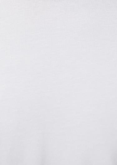 Mavi Uzun Kollu Beyaz Basic Tişört Fitted / Vücuda Oturan Kesim 062477-23248