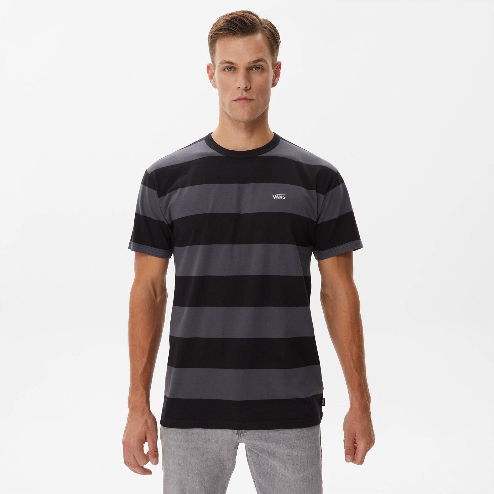 Vans Comfycush Stripe Knit Erkek Siyah T-Shirt