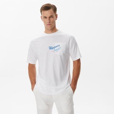  Scotch & Soda Relaxed fit Pocketed Erkek Beyaz T-Shirt