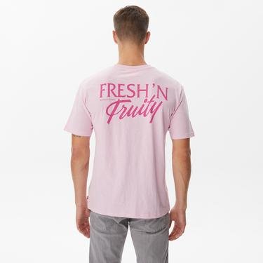  Scotch & Soda Relaxed fit Graphic Erkek Pembe T-Shirt