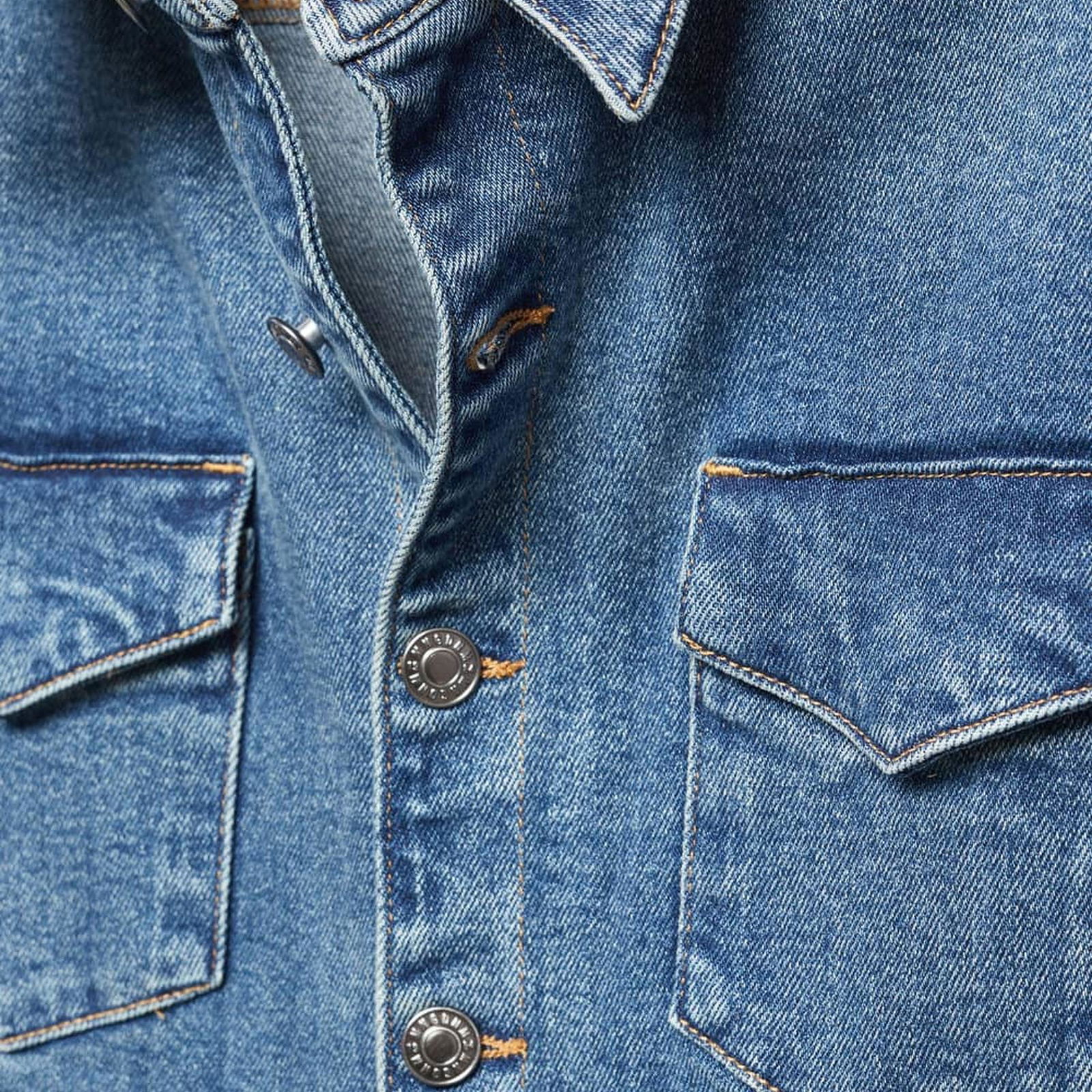 Mango Kadın Uzun Denim Tulum Orta Vintage Mavi