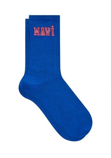  Mavi Mavi Logo Baskılı 3lü Soket Çorap Seti 0911229-900