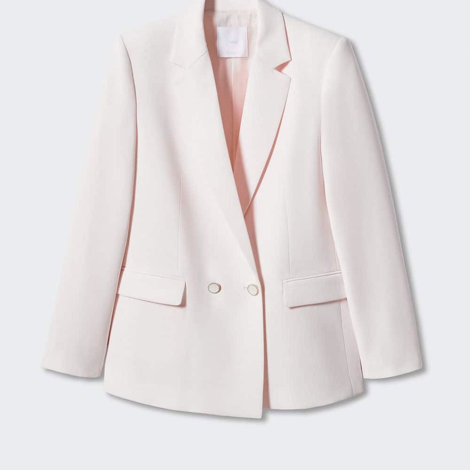 Mango Kadın Düğmeli Kumaş Blazer Ceket Ten Rengi