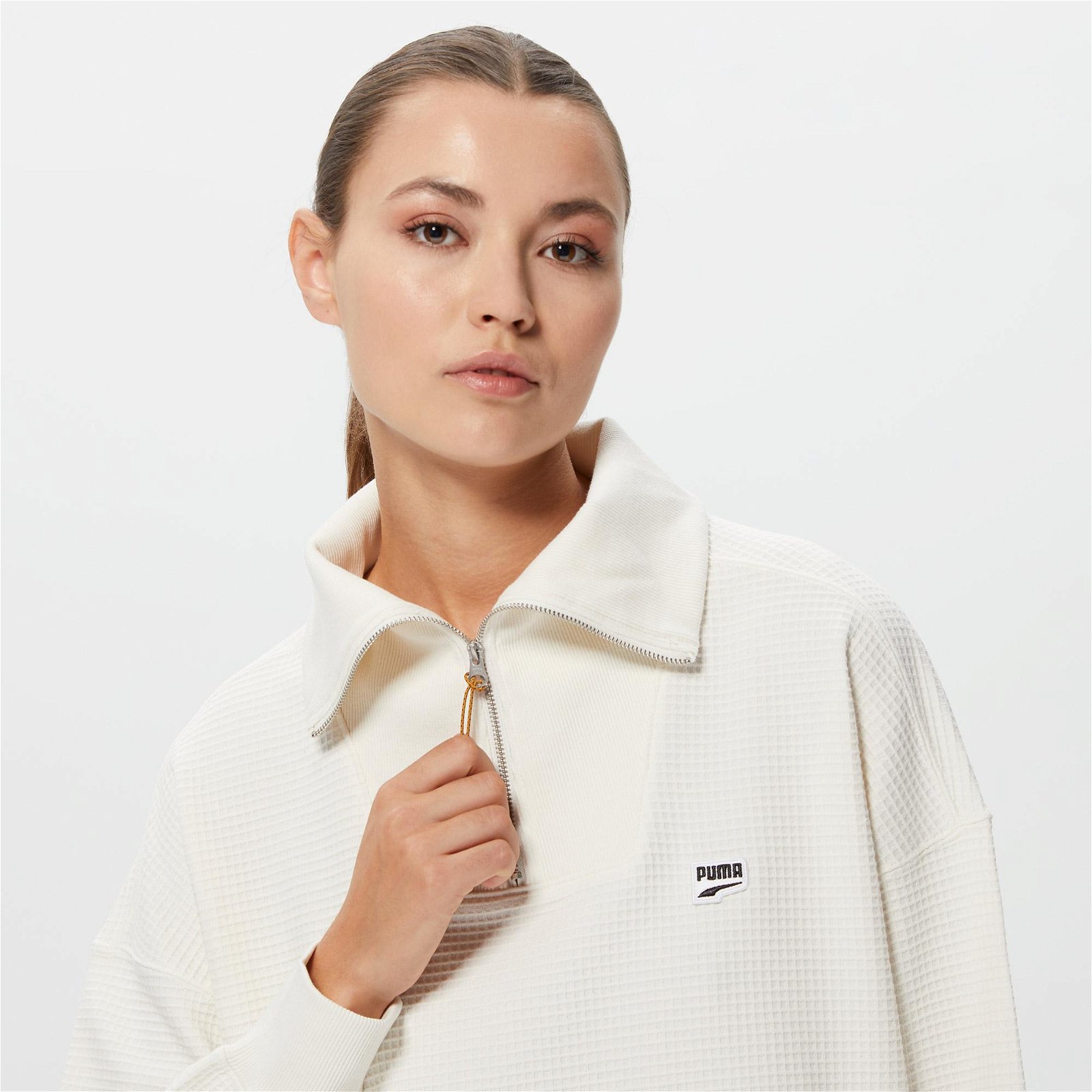 Puma Downtown Kadın Beyaz Sweatshirt