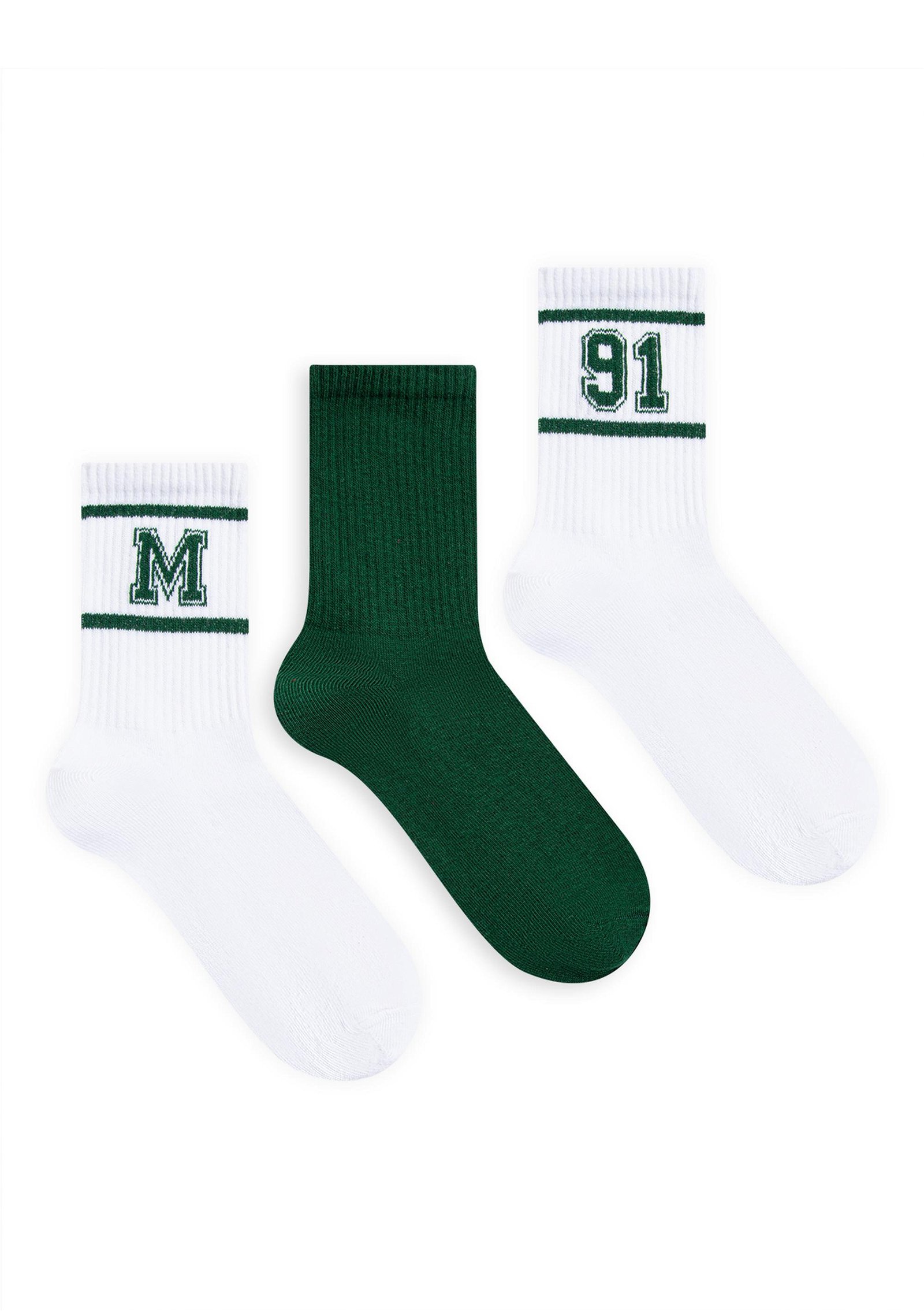 Mavi M Logo Baskılı 3lü Soket Çorap Seti 1912069-71692