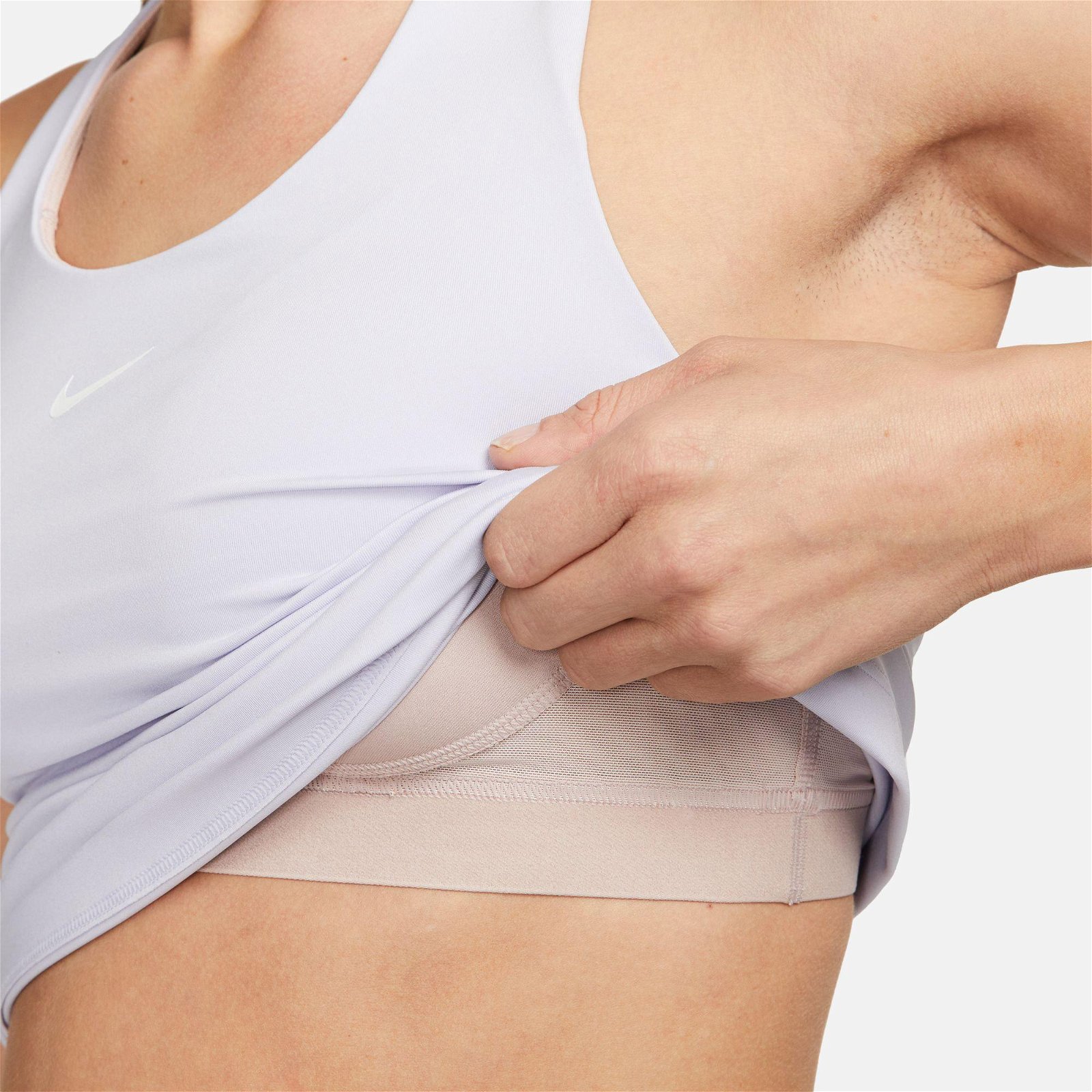 Nike Dri-Fit Swoosh Tank Kadın Mor Kolsuz T-Shirt