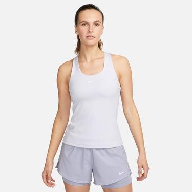  Nike Dri-Fit Swoosh Tank Kadın Mor Kolsuz T-Shirt