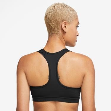  Nike Swoosh Med Sport Kadın Siyah Bra