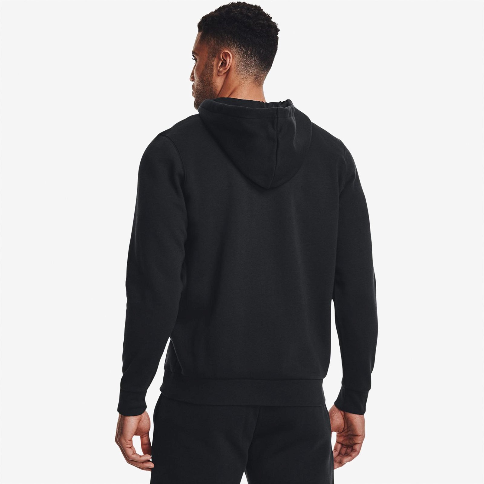 Under Armour Essential Fleece Hood Erkek Siyah Sweatshirt