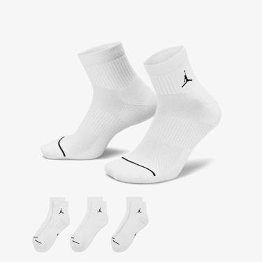  Jordan Everyday Cush Poly Ankle 3'lü Unisex Beyaz Çorap
