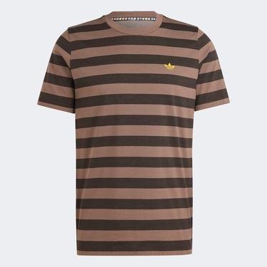  adidas Nice Striped Erkek Kahverengi T-Shirt