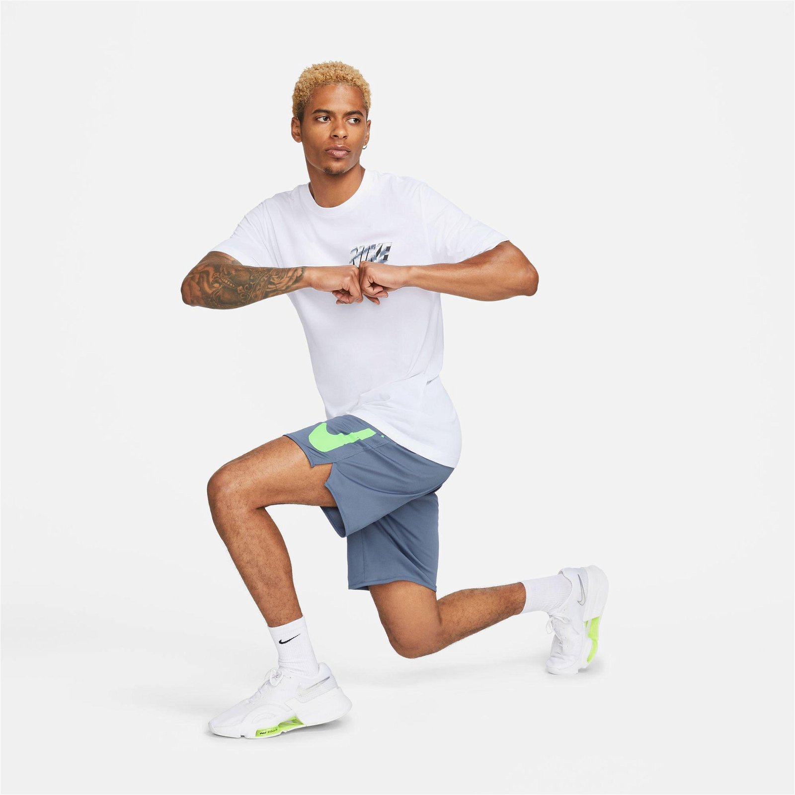 Nike Dri-FIT S72 Totality Knit Erkek Mavi Şort