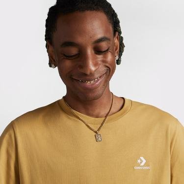 Converse Go-To Embroidered Star Chevron Standard Fit Unisex Sarı T-Shirt