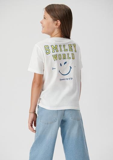  Mavi Mavi X SmileyWorld Beyaz Tişört Regular Fit / Normal Kesim 7610140-80194