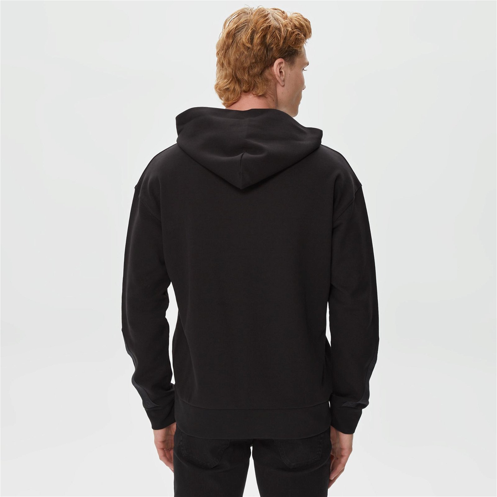 Calvin Klein Logo Tape Interlock Siyah Erkek Sweatshirt