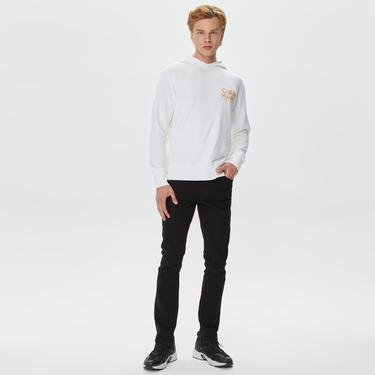  Calvin Klein Bold Color Institutional Beyaz Erkek Sweatshirt