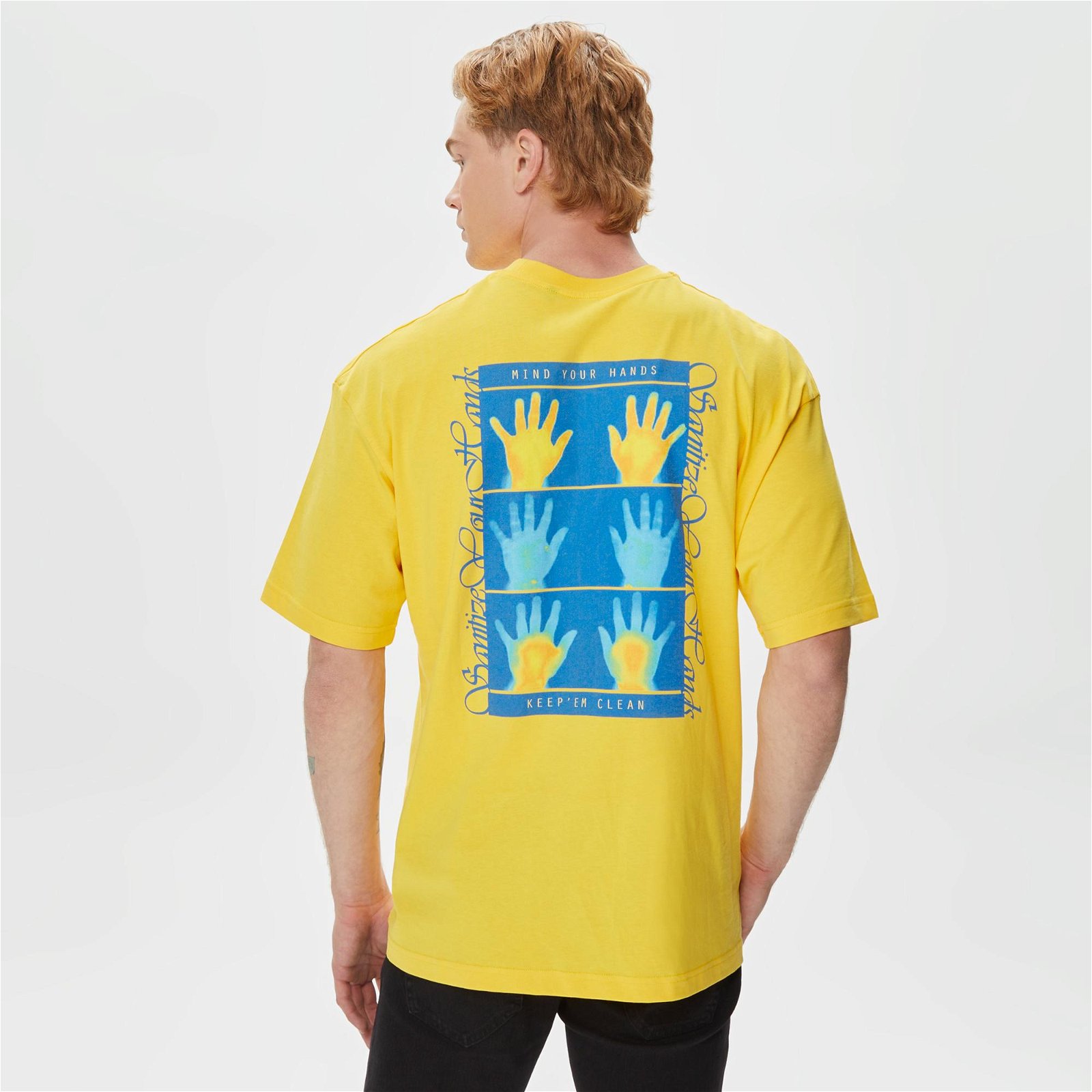 Mugo Mind Your Hands Erkek Sarı T-Shirt