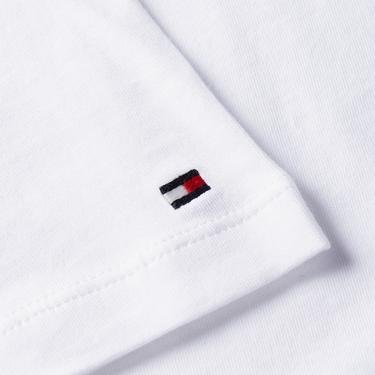  Tommy Hilfiger Regular Corp Logo Crew Neck Kadın Beyaz T-Shirt
