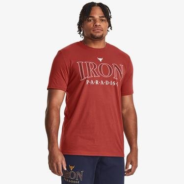  Under Armour Project Rock Iron Erkek Kırmızı T-Shirt