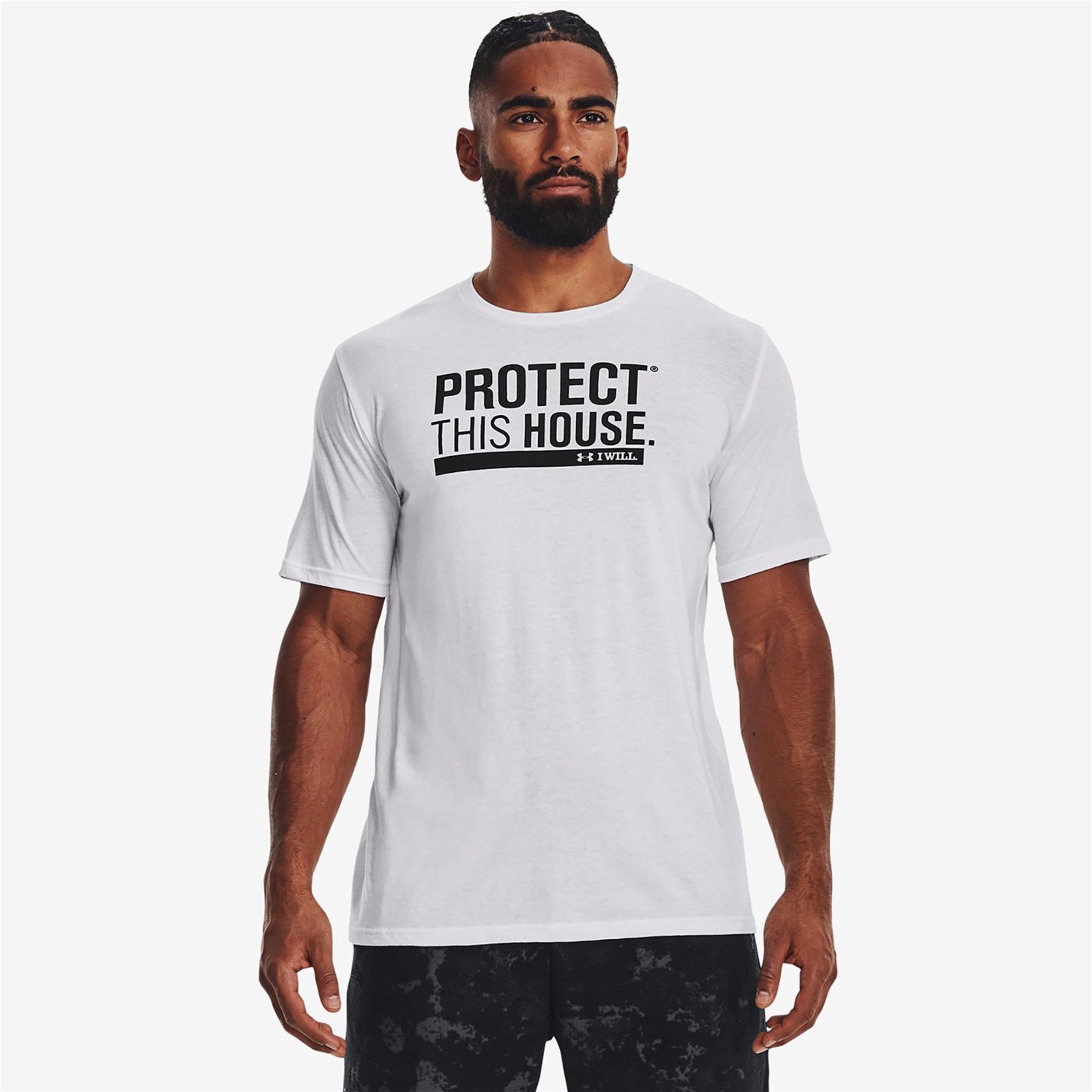 Under Armour Protect This House  Erkek Beyaz T-Shirt