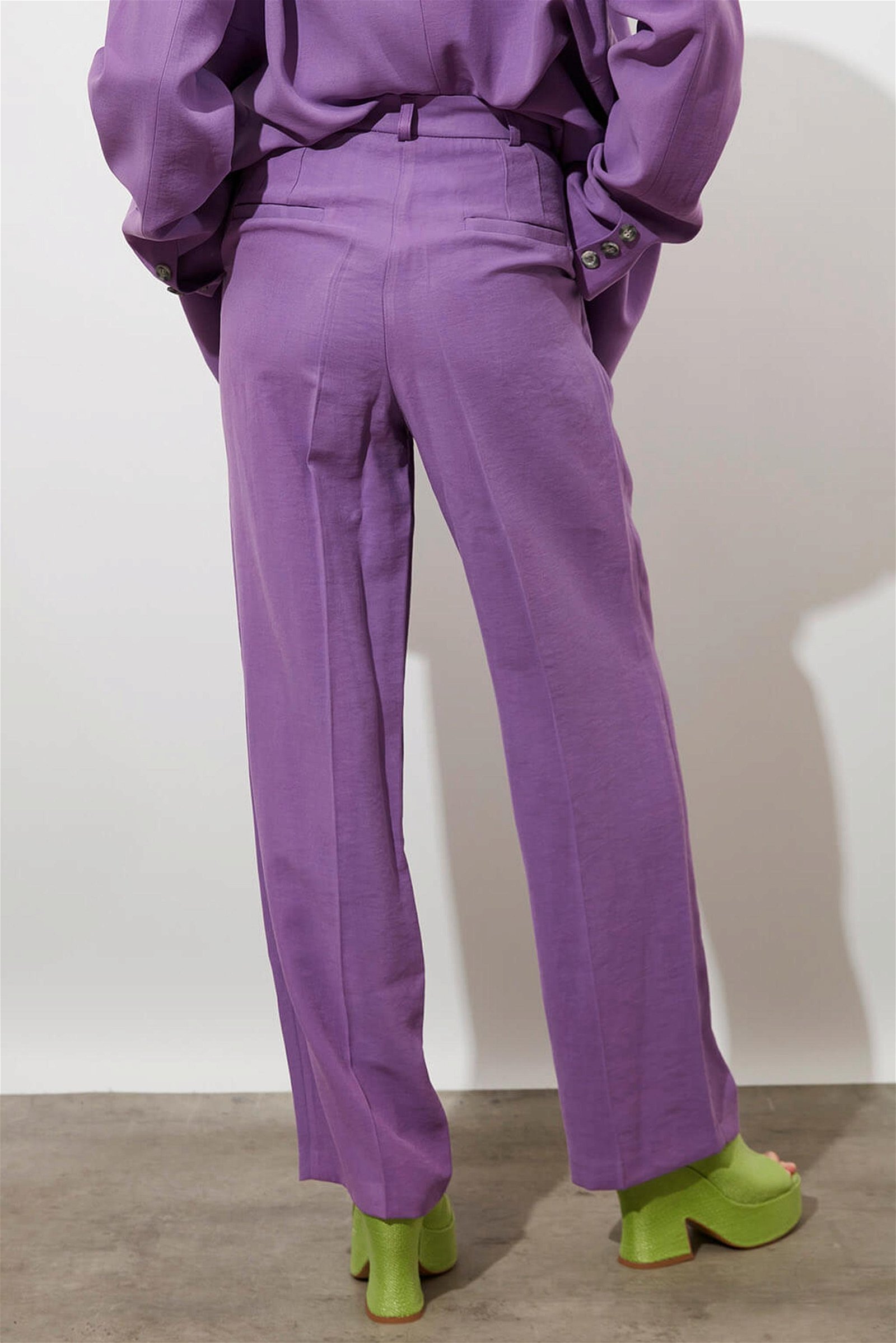 Modal Karışımlı Tek Pile Pantolon
