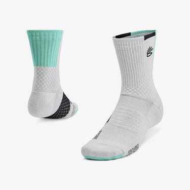  Under Armour Curry Ad Playmaker 1P Mid Erkek Gri Çorap
