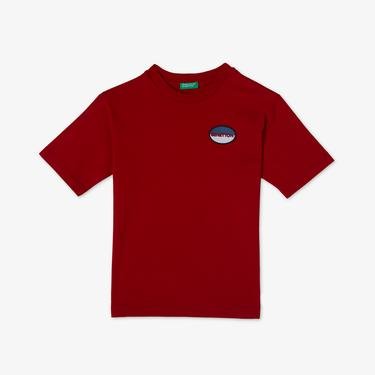  Benetton Yazılı Çocuk Kırmızı T-Shirt