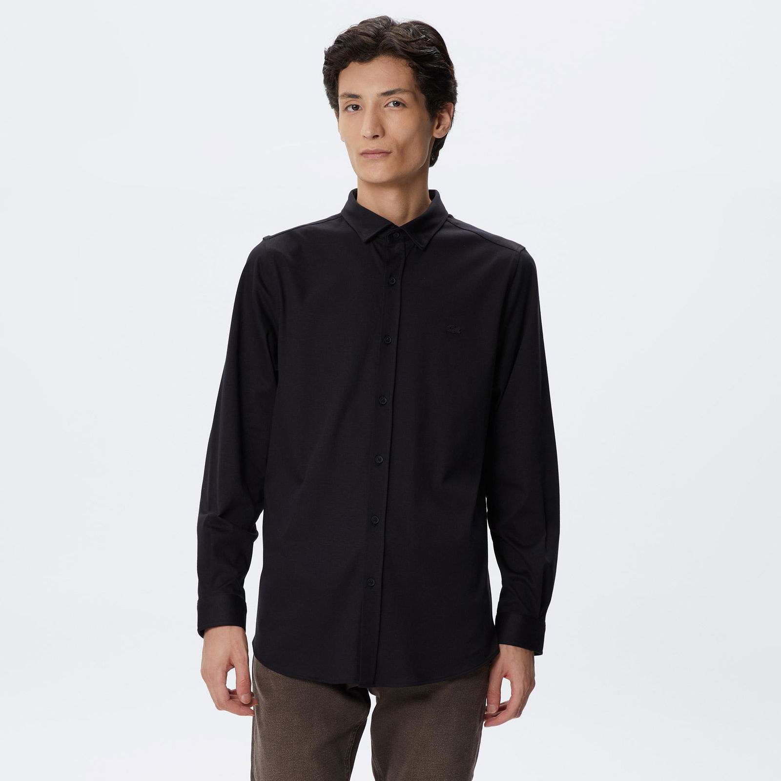 Lacoste Erkek Slim Fit Siyah Gömlek