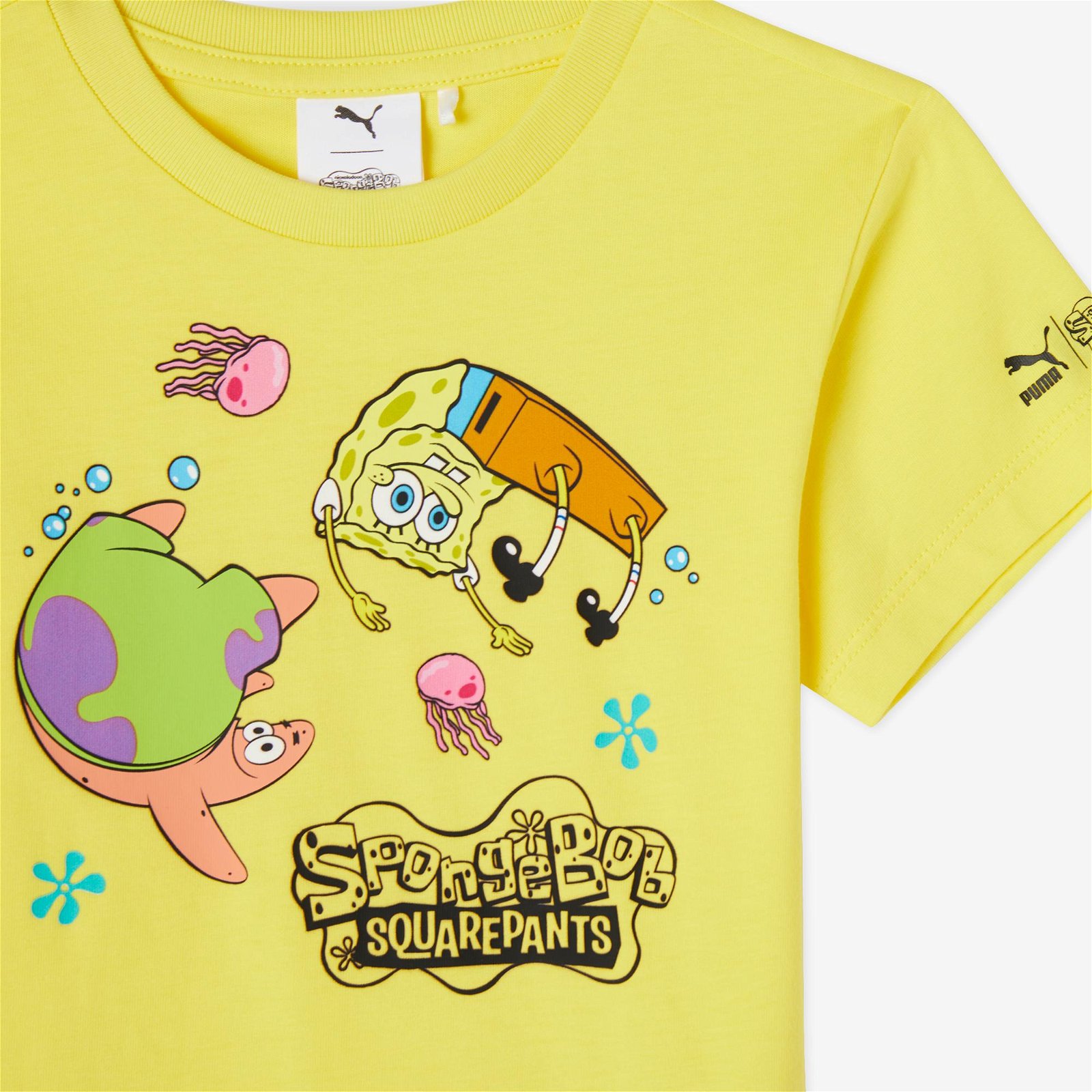 Puma X Spongebob Çocuk Sarı T-Shirt