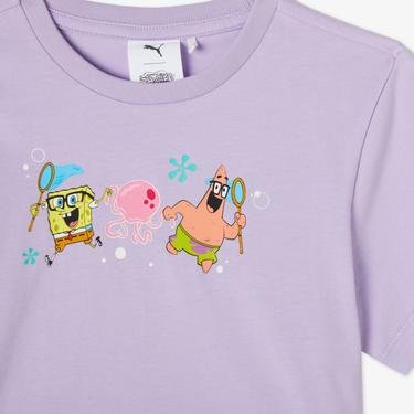  Puma X Spongebob Çocuk Mor T-Shirt