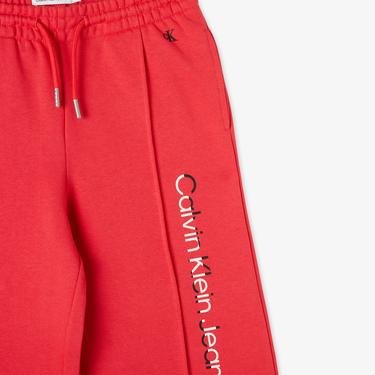  Calvin Klein Hero Logo Wide Kırmızı Çocuk Eşofman Altı