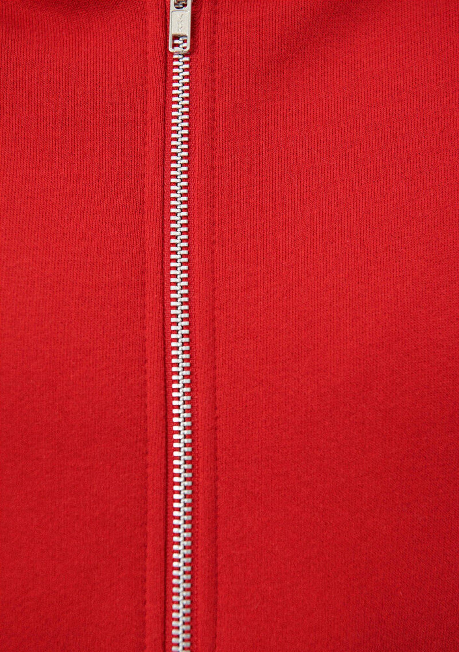 Mavi Fermuarlı Kapüşonlu Kırmızı Basic Sweatshirt 1611775-82054