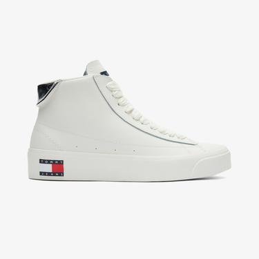  Tommy Jeans Vulc Leather Plat Kadın Beyaz Sneaker