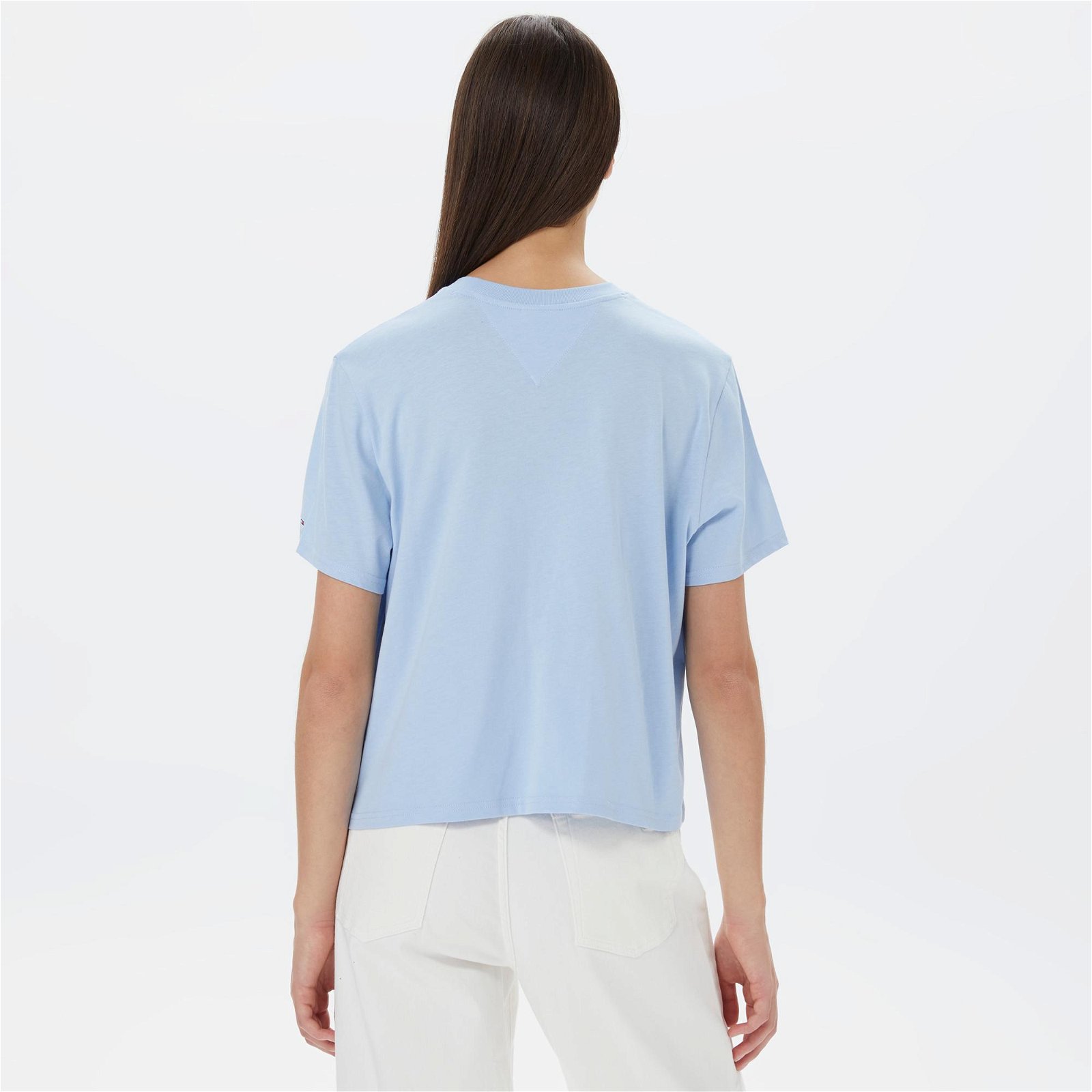Tommy Jeans Classic Serif Linear Kadın Mavi T-Shirt