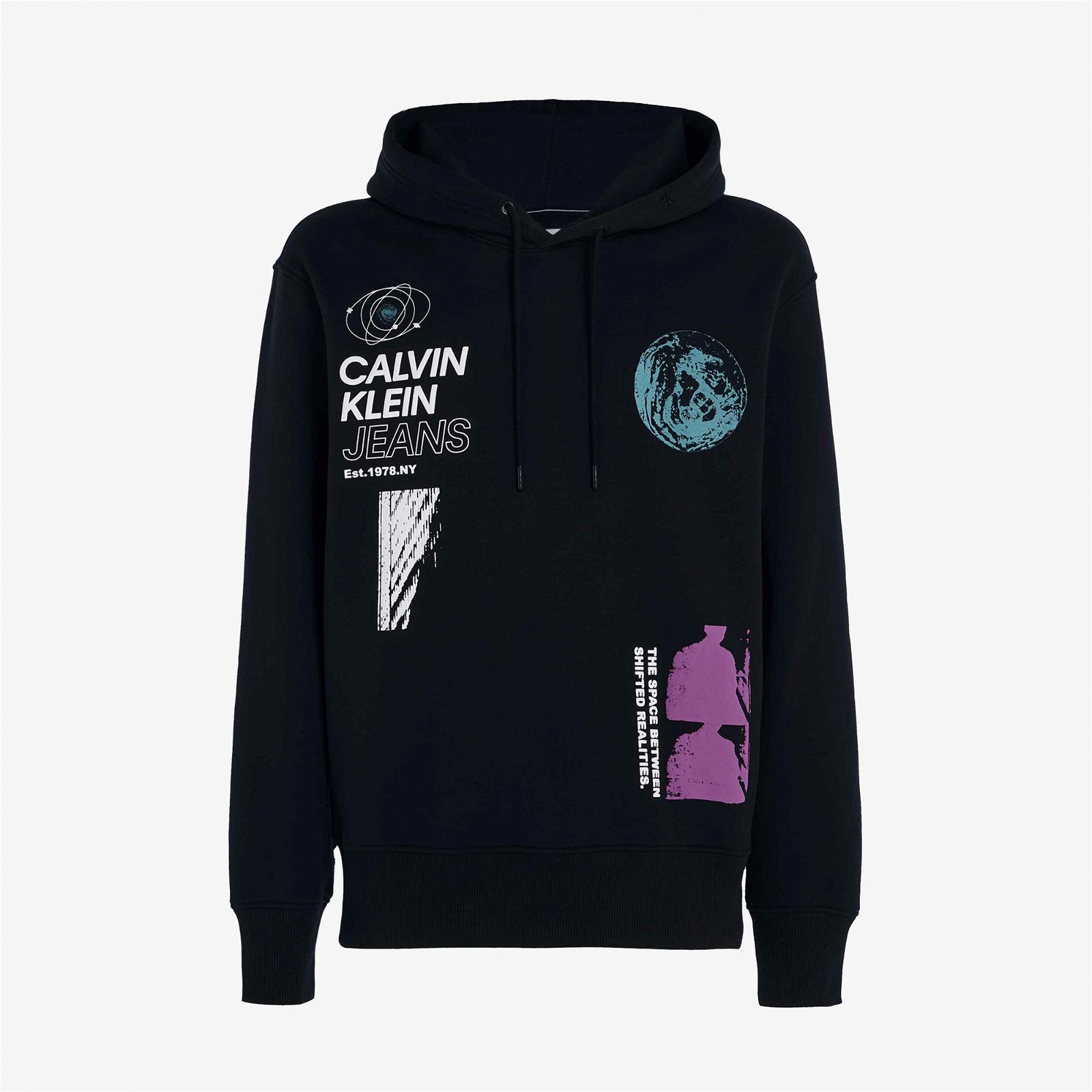 Calvin Klein Jeans Future Fade Multi Graphic Erkek Siyah Sweatshirt