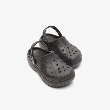  Crocs Baya Platform Clog Kadın Siyah Terlik