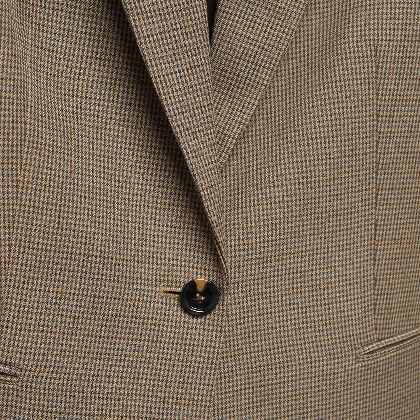 Mango Kadın Kazayağı Desenli Yün Blazer Ceket Kahverengi