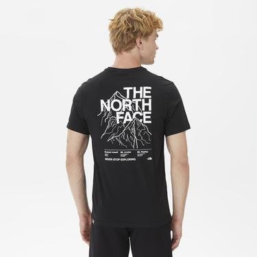  The North Face Kısa Kollu Mountain Outline Erkek Siyah T-Shirt
