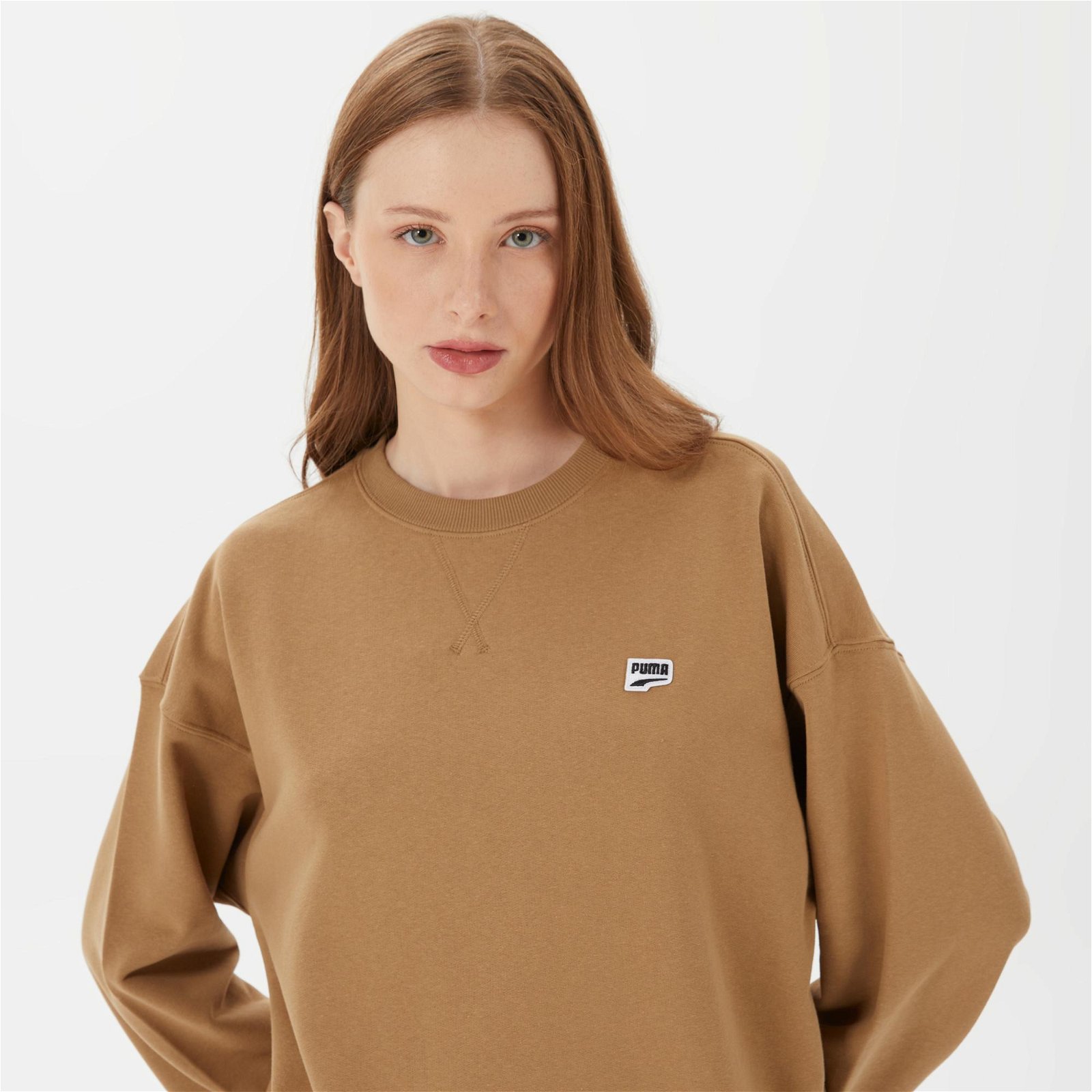 Puma Downtown Kadın Kahverengi Sweatshirt
